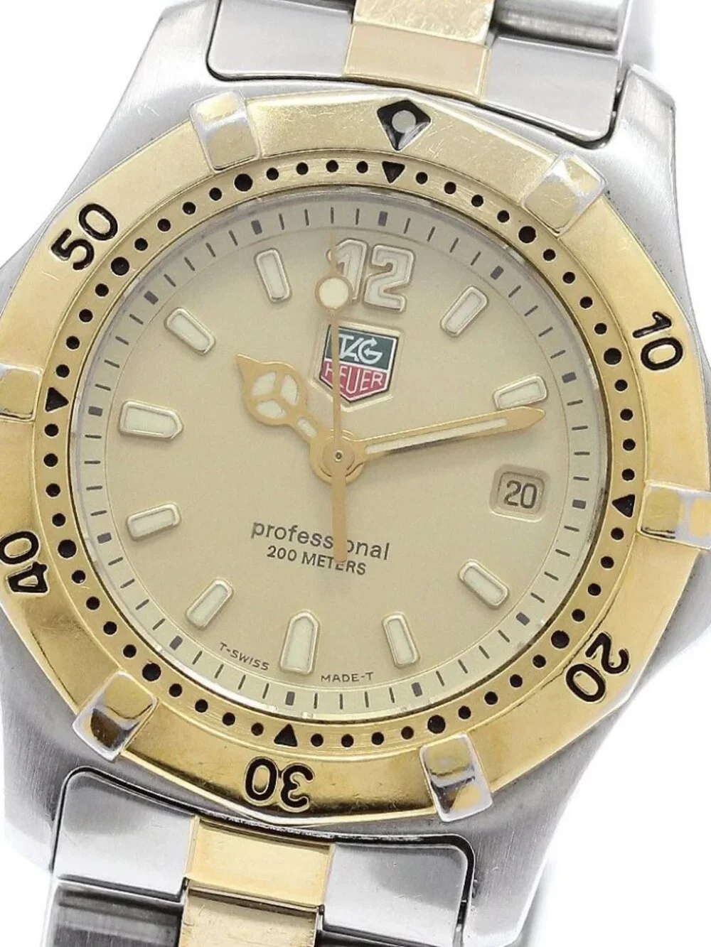 TAG HEUER 2000 series WK1321 Date gold Dial Quartz Ladies Watch_965811